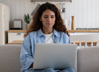 woman on a laptop computer