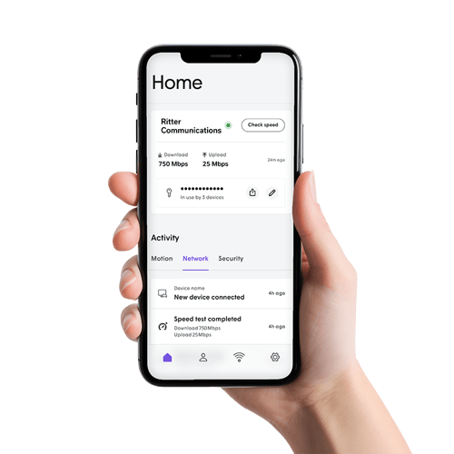 Hand with Home App Screen