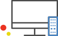 tv and remote icon
